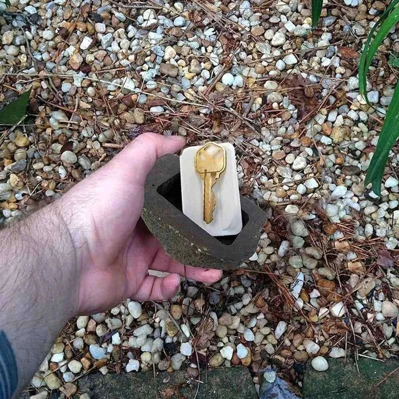 Outdoor Fake Rock Key Box Hidden Keys Holder-normal