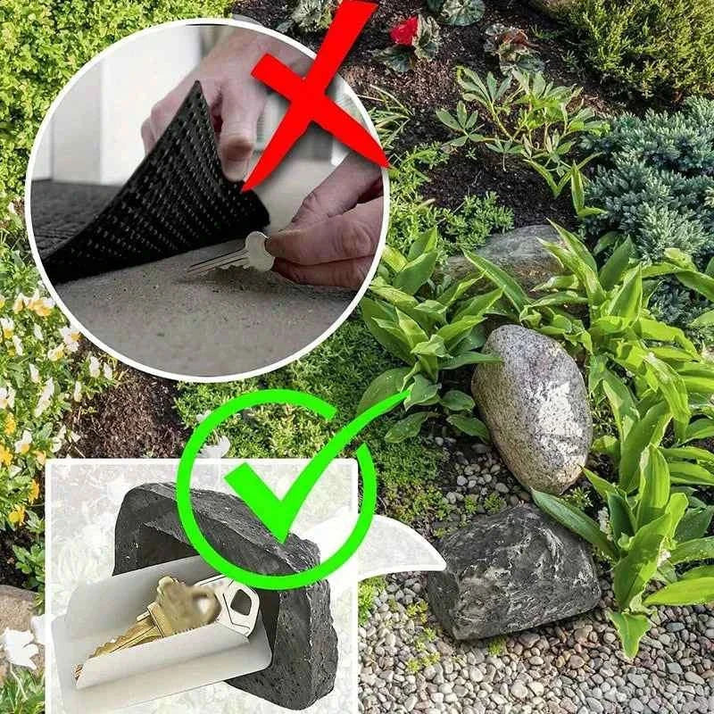 Outdoor Fake Rock Key Box Hidden Keys Holder-normal