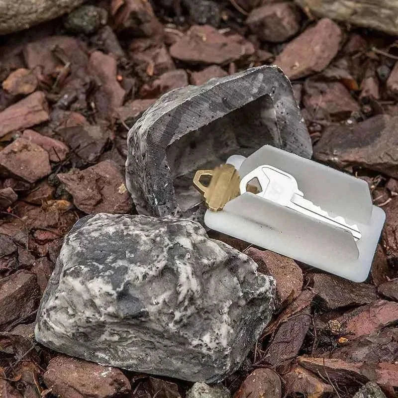 Outdoor Fake Rock Key Box Hidden Keys Holder-normal