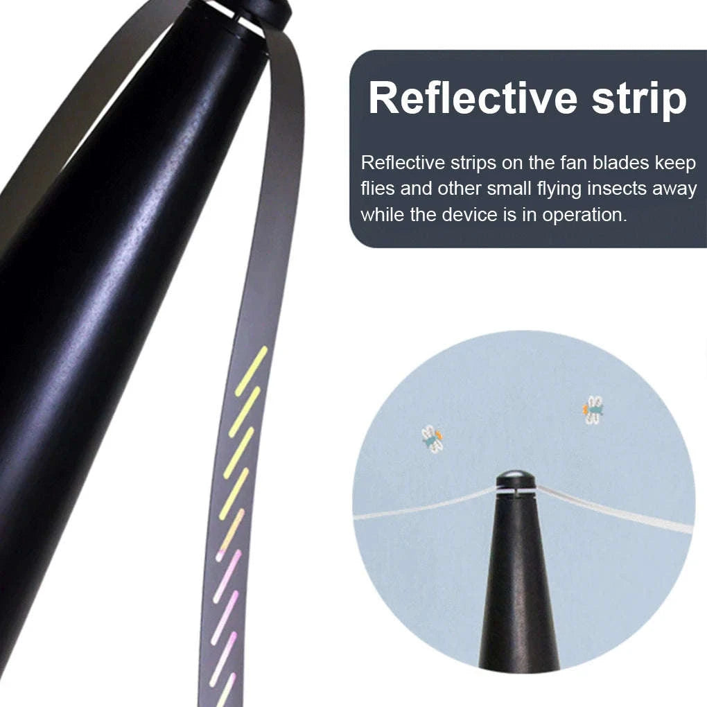 Outdoor Fly Bug Repeller Fan for Tables and Meals-2pcs Silver