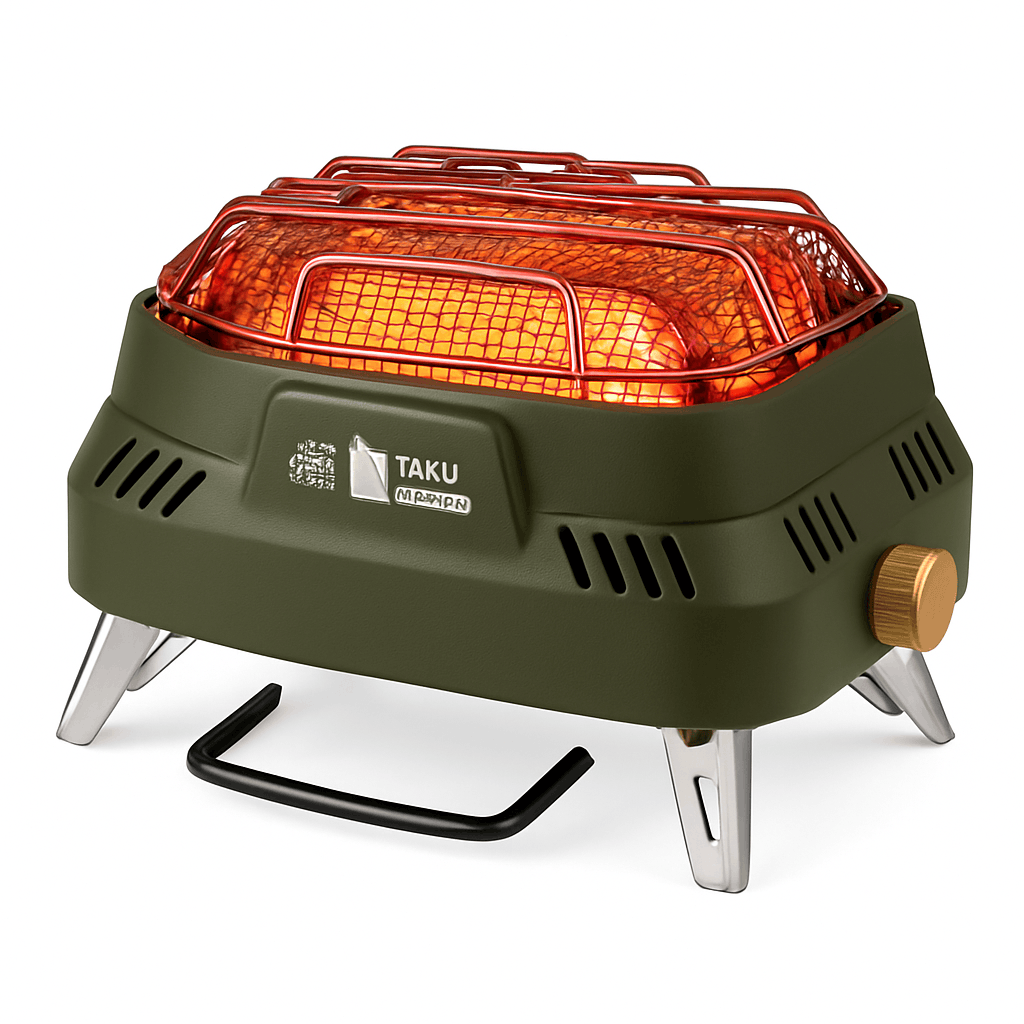 Outdoor Heating Stove 3500W Gas Camping Cooker Heater-Green