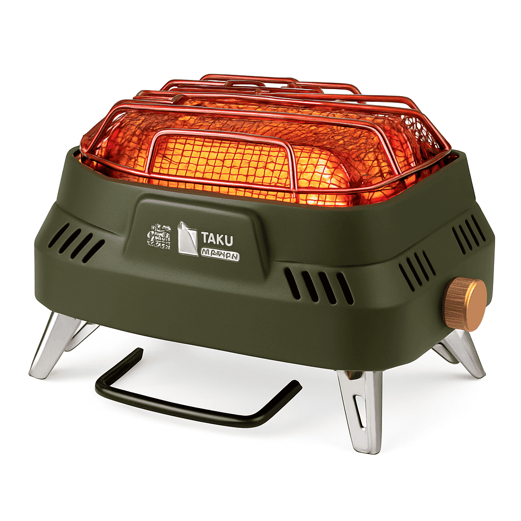 Outdoor Heating Stove 3500W Gas Camping Cooker Heater-Green