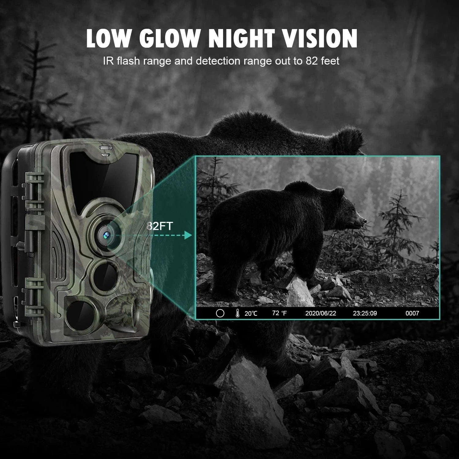 Outdoor Hunting Camera 24MP 1080P with Lithium Battery-Default Title