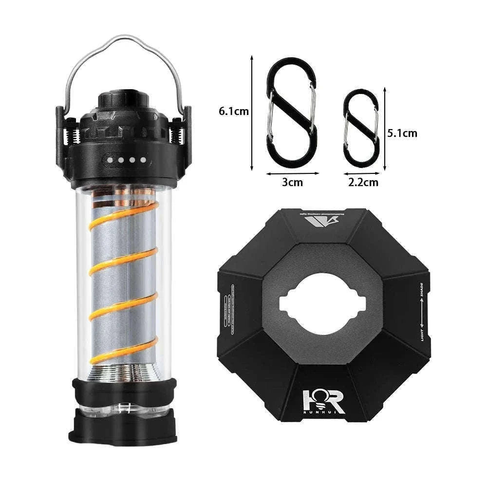 Outdoor LED Camping Light with Tripod, 5 Modes and USB Charging-RH storage bag