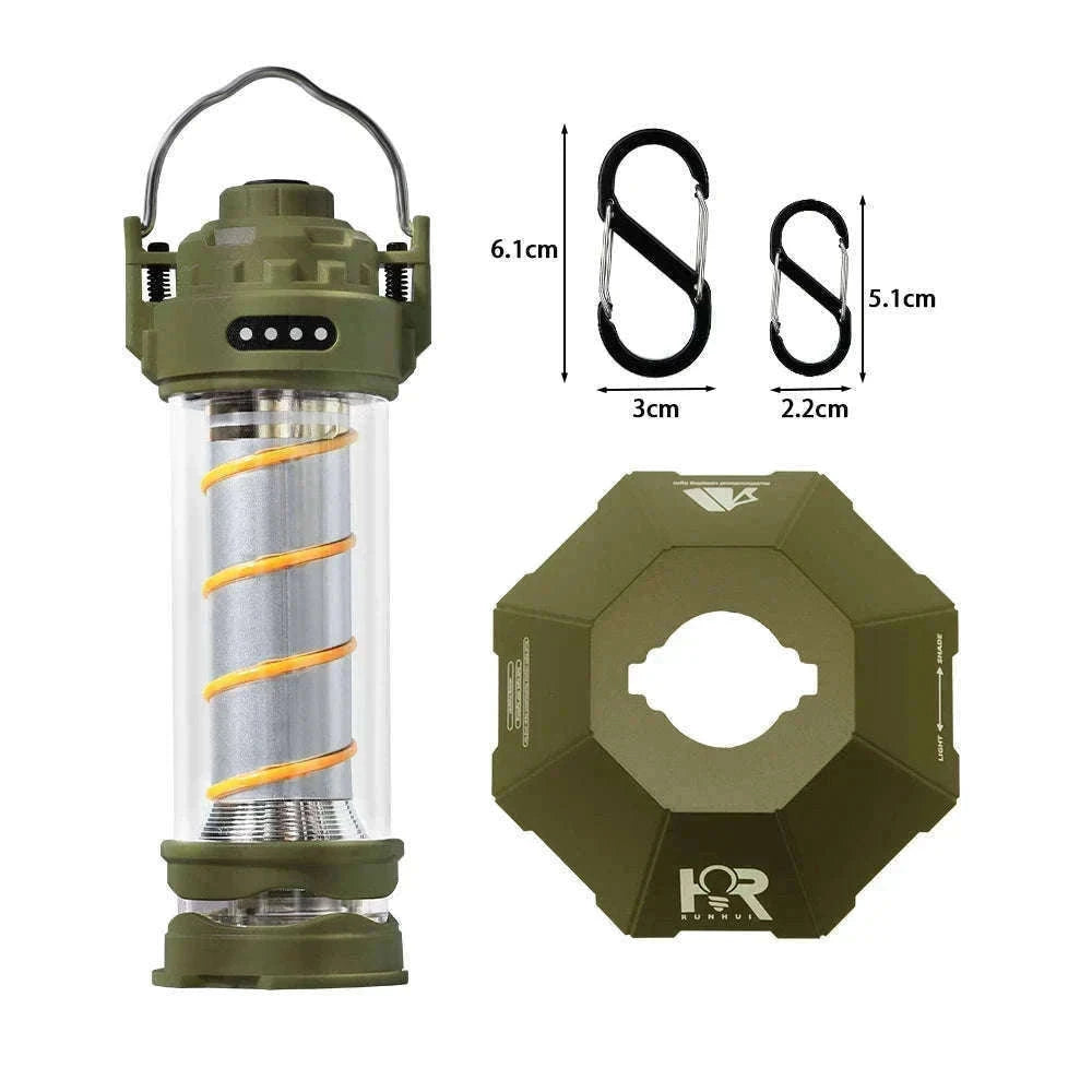 Outdoor LED Camping Light with Tripod, 5 Modes and USB Charging-RH storage bag