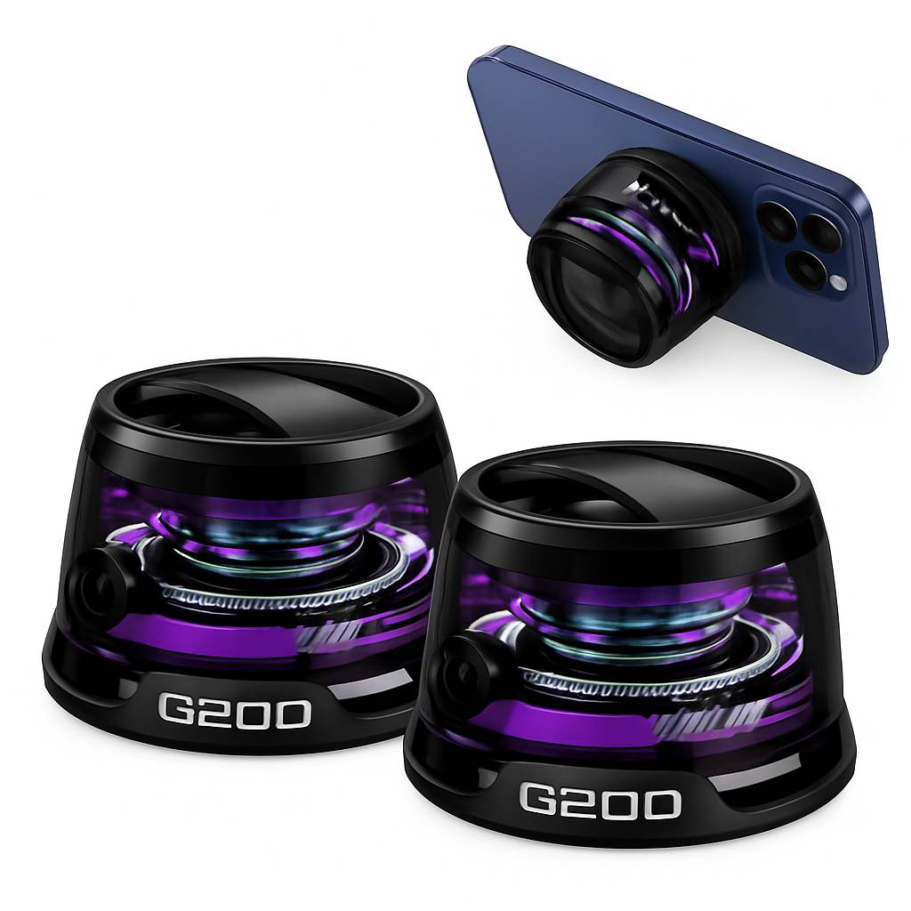 Outdoor Magnetic Bluetooth Speaker with RGB Light and Phone Holder