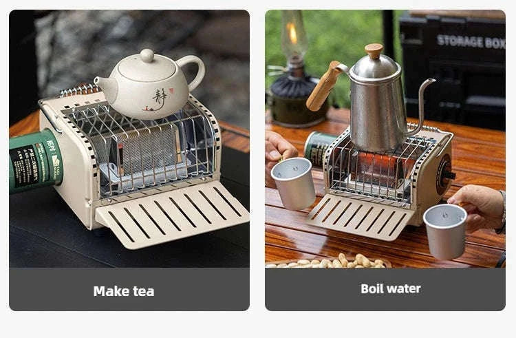 Outdoor Mini Heating Stove Portable Butane Burner-KHAKI