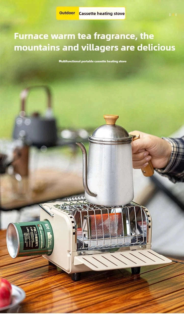 Outdoor Mini Heating Stove Portable Butane Burner-KHAKI