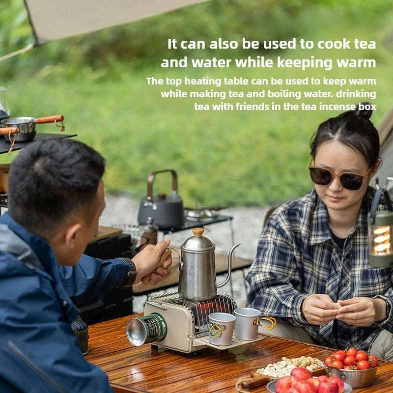 Outdoor Mini Heating Stove Portable Butane Burner-KHAKI