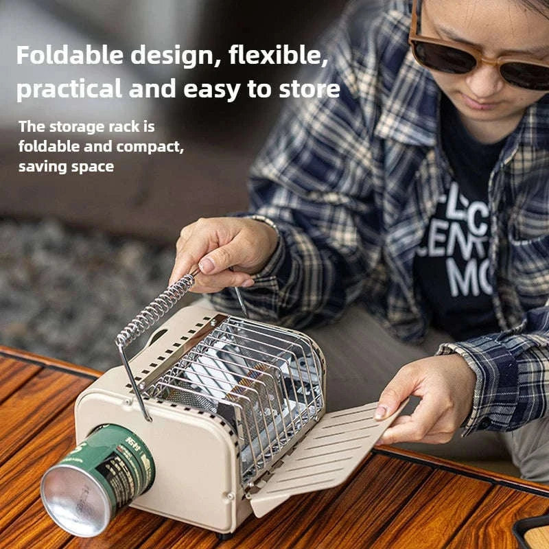 Outdoor Mini Heating Stove Portable Butane Burner-KHAKI