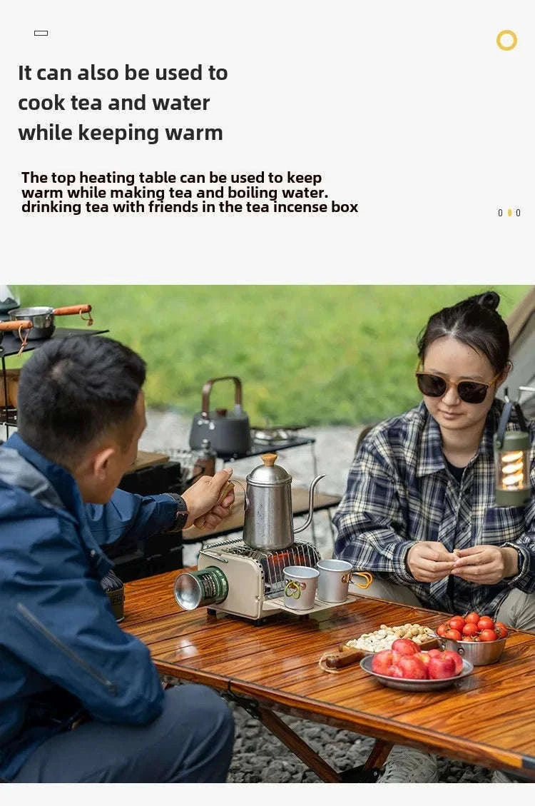 Outdoor Mini Heating Stove Portable Butane Burner-KHAKI