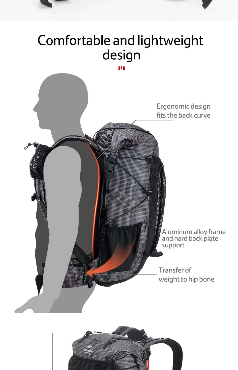 Outdoor Mountain Backpack 60+5L Waterproof with Rain Cover-60L Black / japan