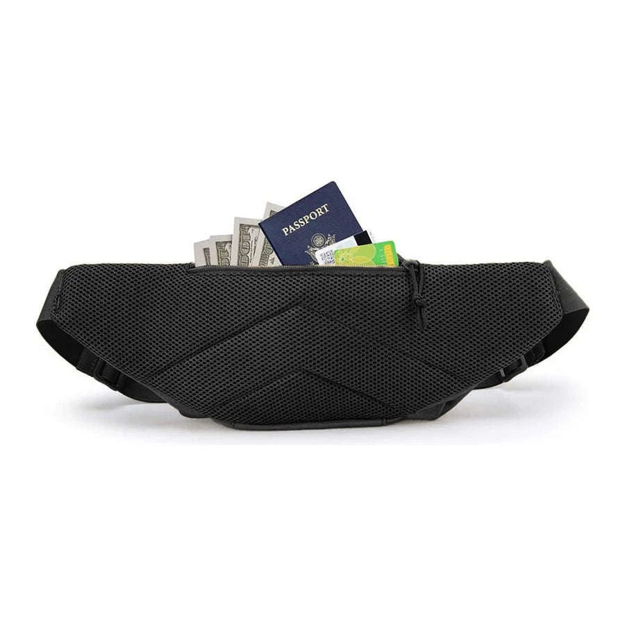 Outdoor Multifunctional Invisible Waist Bag for Men-Black