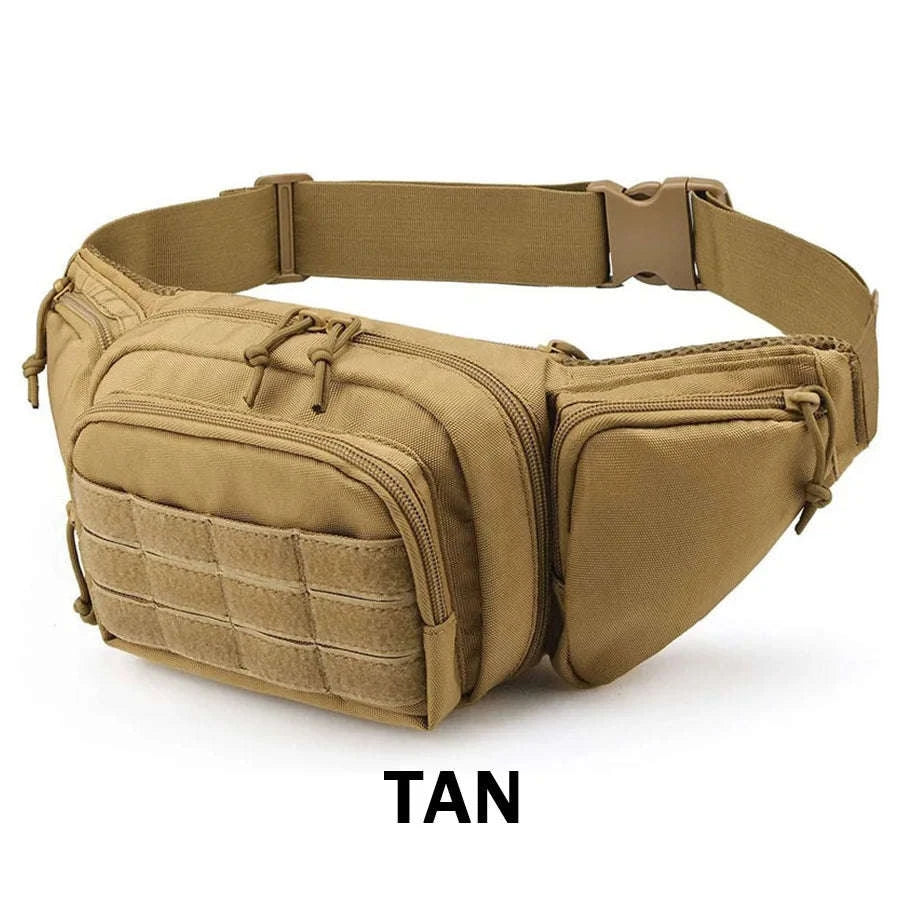 Outdoor Multifunctional Invisible Waist Bag for Men-Black