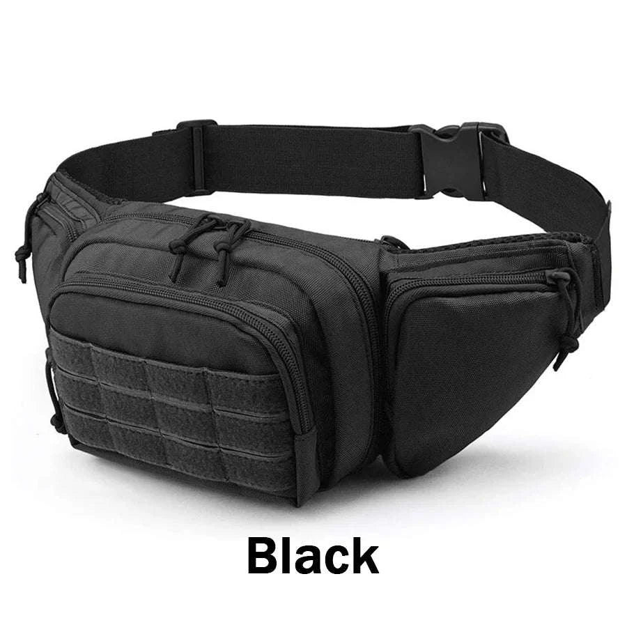 Outdoor Multifunctional Invisible Waist Bag for Men-Black