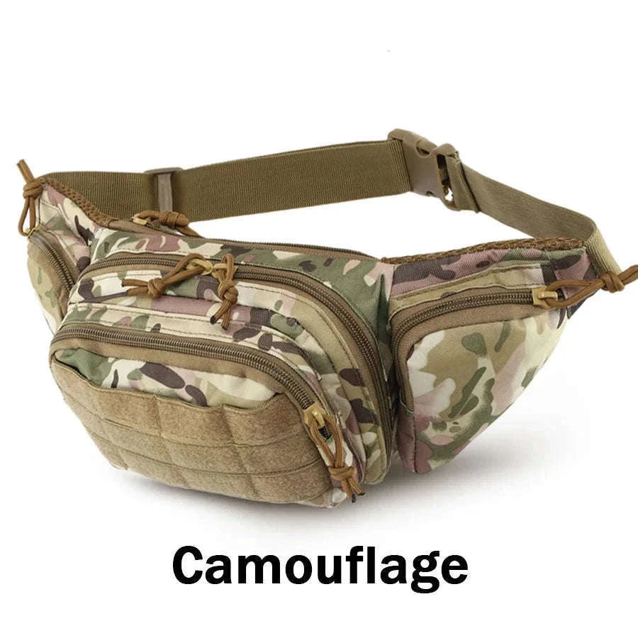 Outdoor Multifunctional Invisible Waist Bag for Men-Black
