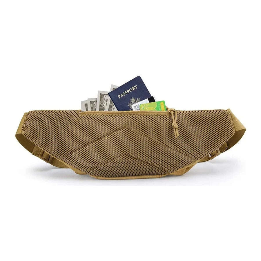 Outdoor Multifunctional Invisible Waist Bag for Men-Black