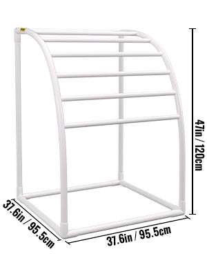 Outdoor Pool Towel Rack with 5–8 Bars, PVC Freestanding Organizer-T Shape 5 Bar / United States
