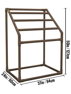 Outdoor Pool Towel Rack with 5–8 Bars, PVC Freestanding Organizer-T Shape 5 Bar / United States