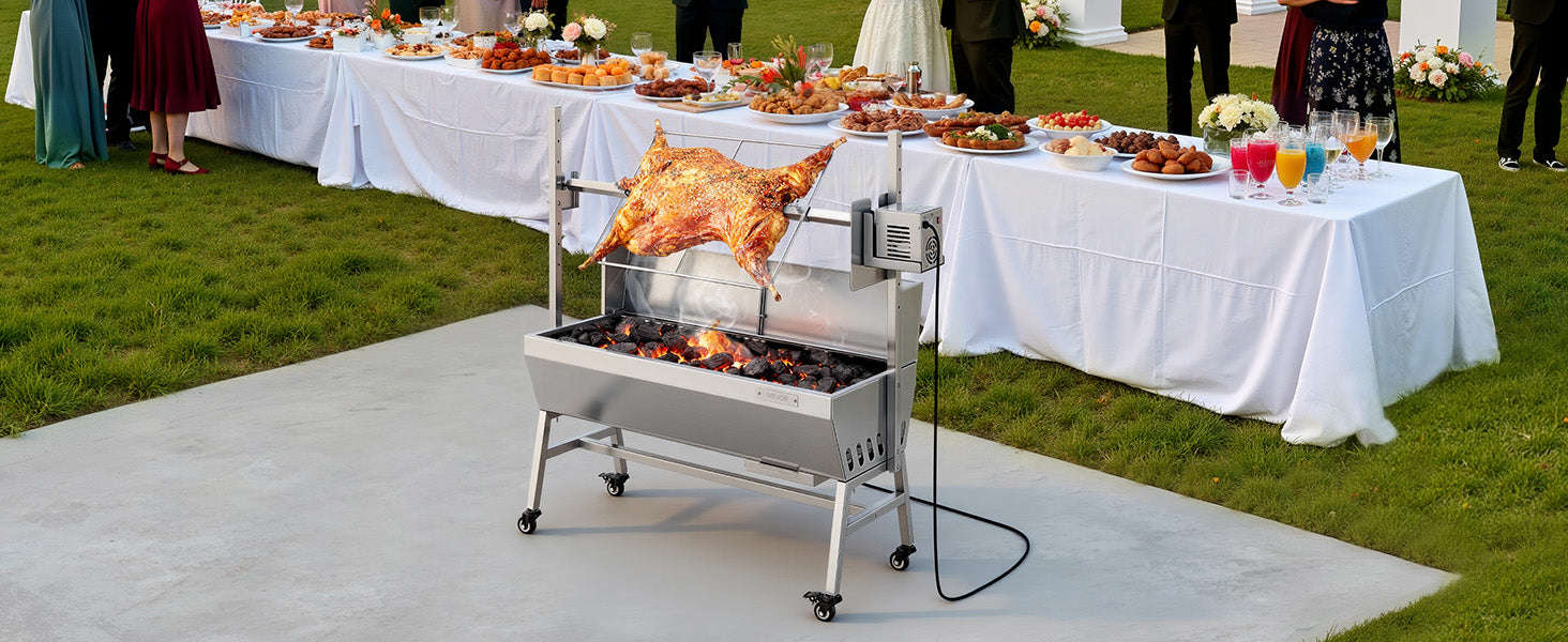 Outdoor Rotisserie Grill with 132 lbs Load Capacity-37inch / spain