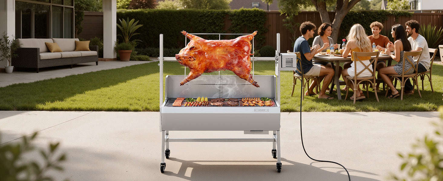 Outdoor Rotisserie Grill with 132 lbs Load Capacity-37inch / spain