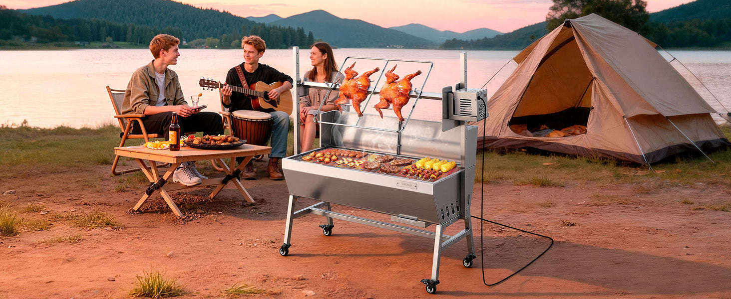 Outdoor Rotisserie Grill with 132 lbs Load Capacity-37inch / spain