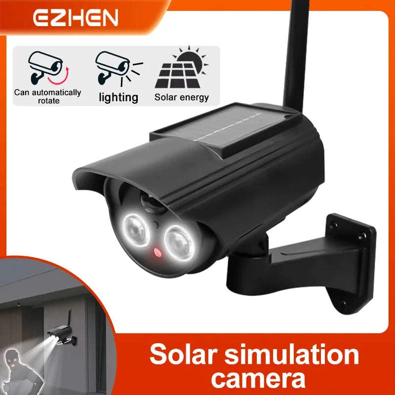Outdoor Solar Dummy Camera Motion Sensor Decoy-black