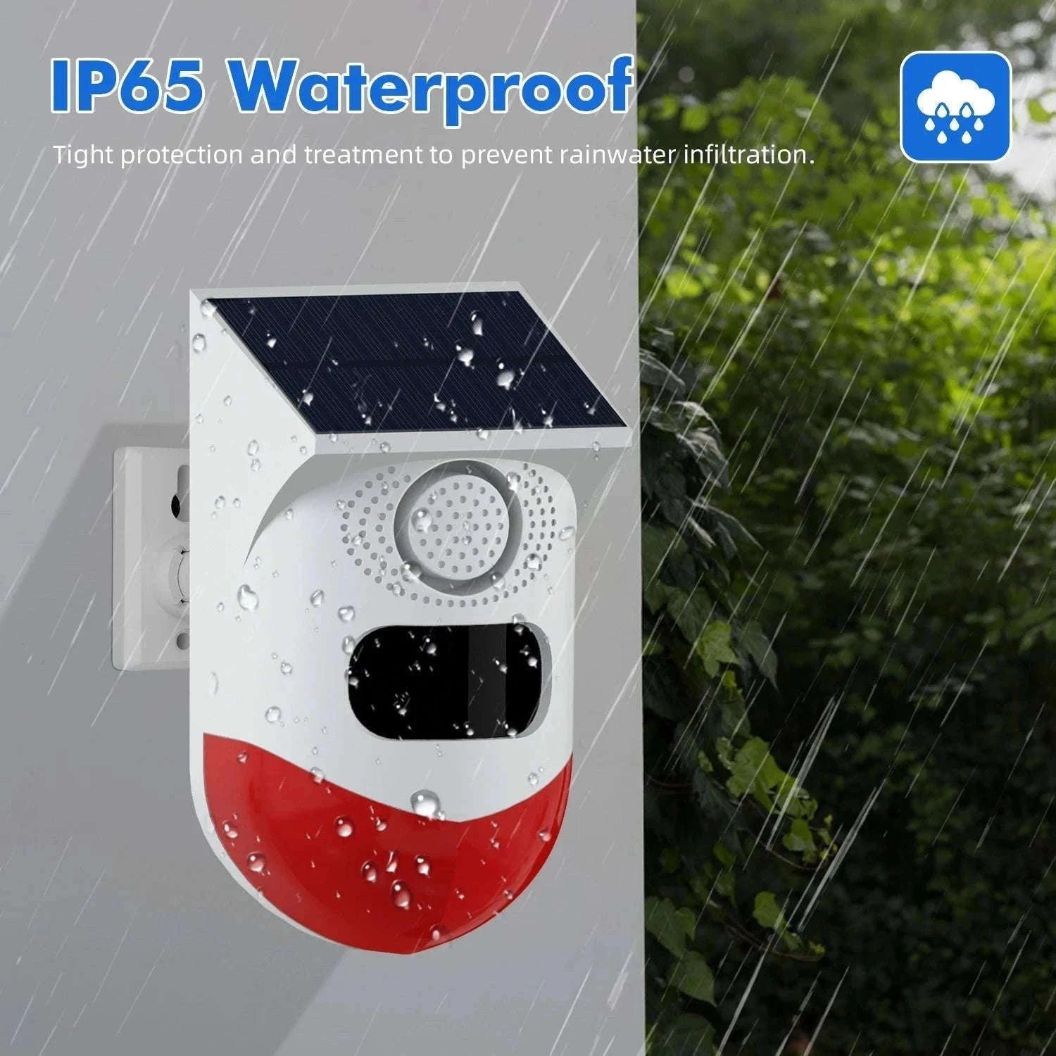 Outdoor Solar PIR Infrared Alarm with WiFi, 433MHz Options-CT80D
