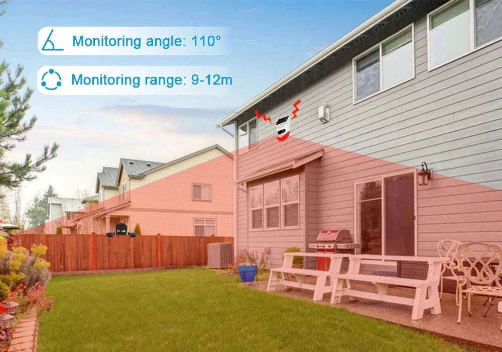 Outdoor Solar PIR Infrared Alarm with WiFi, 433MHz Options-CT80D