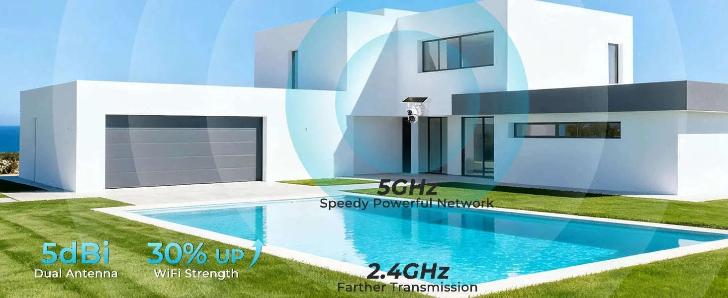 Outdoor Solar Security Camera with Dual Motion Detection and Night Vision-PIR-GB217H-WIFI / Mexico