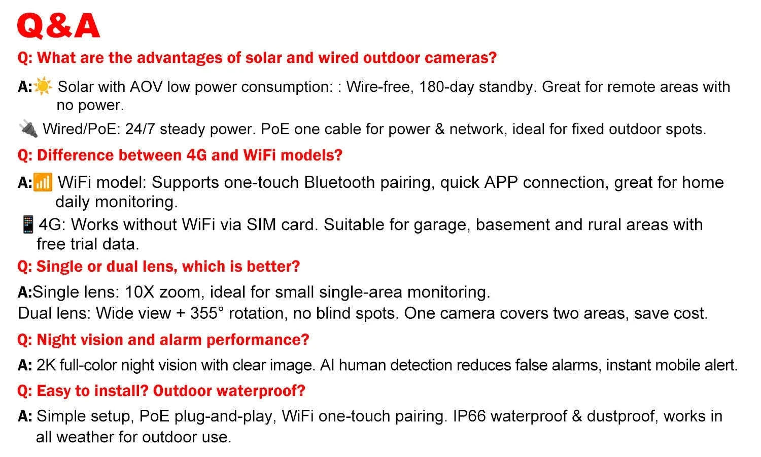 Outdoor Solar Security Camera with Dual Motion Detection and Night Vision-PIR-GB217H-WIFI / Mexico