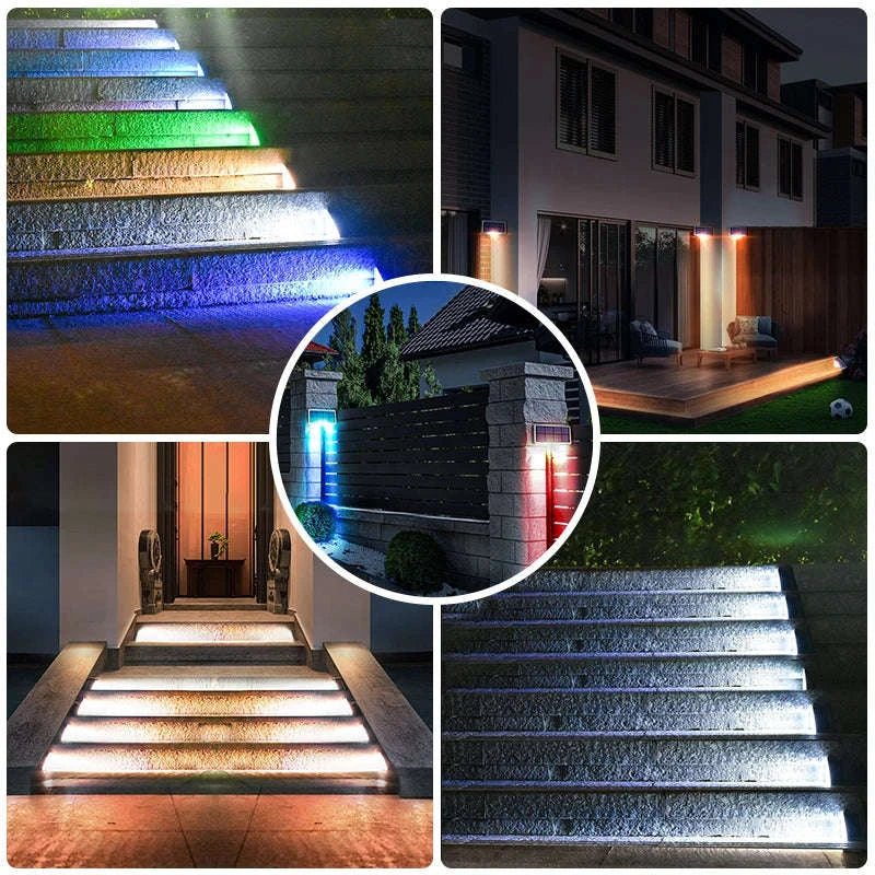 Outdoor Solar Step Lamp-6pcs / Warm white