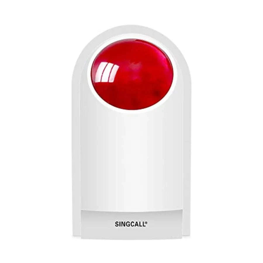 Outdoor SOS Alert System with Siren and 4 Panic Buttons-United States / red
