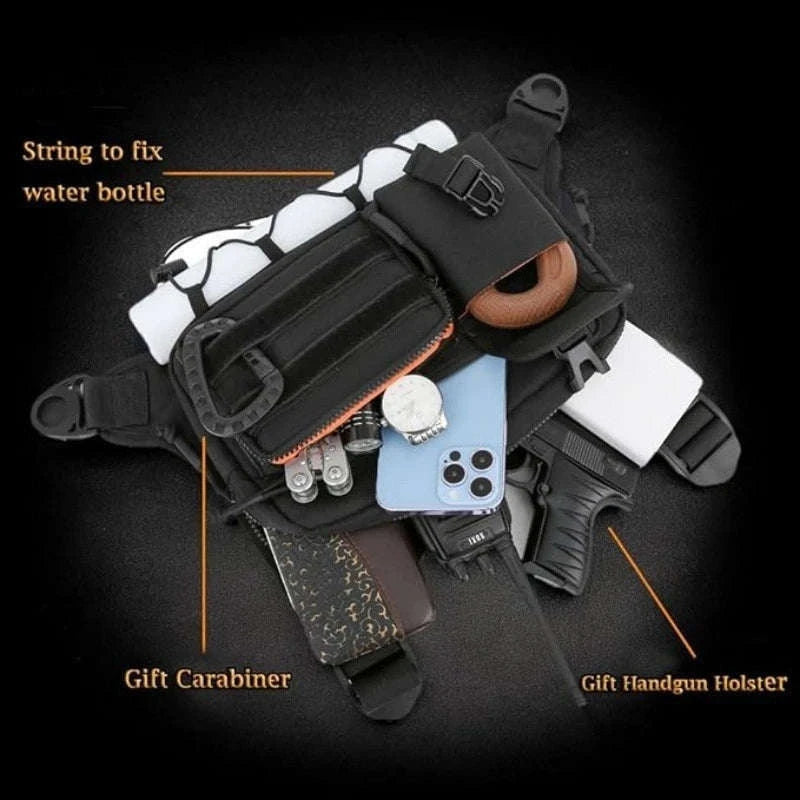 Outdoor Tactical Vest Multi‑Functional Sports Chest Bag-kahki