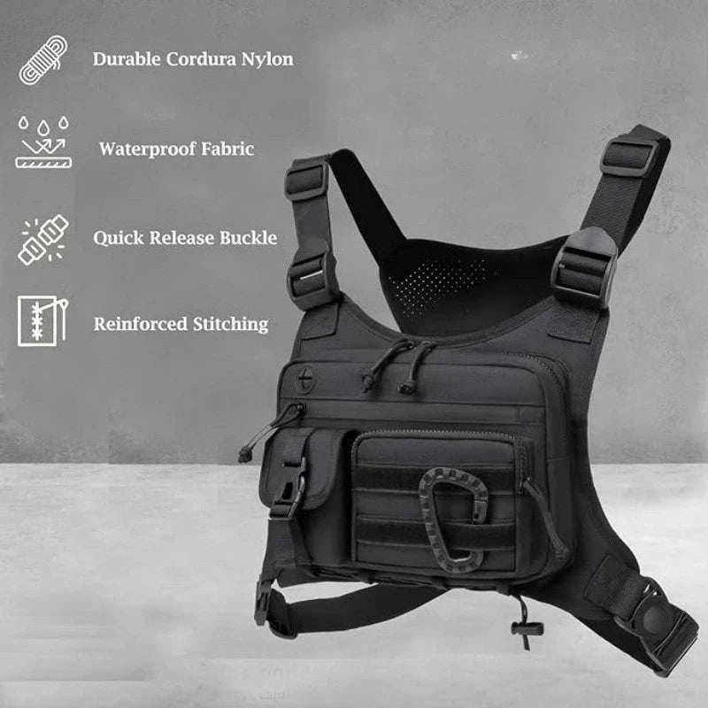 Outdoor Tactical Vest Multi‑Functional Sports Chest Bag-kahki