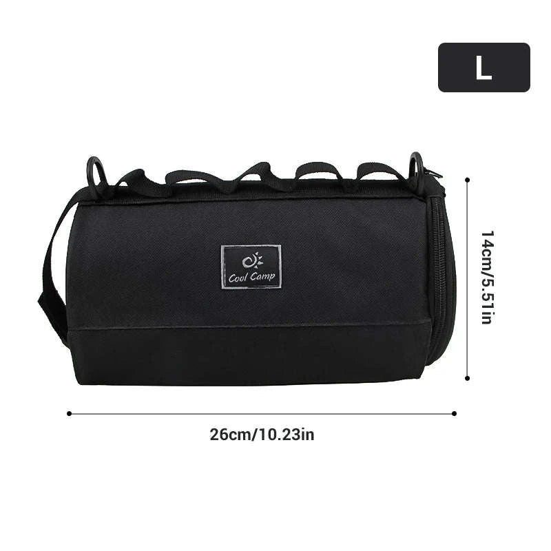 Outdoor Tissue Case with Hook for Travel Roll Paper Storage-Khaki-M