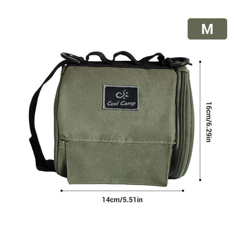 Outdoor Tissue Case with Hook for Travel Roll Paper Storage-Khaki-M