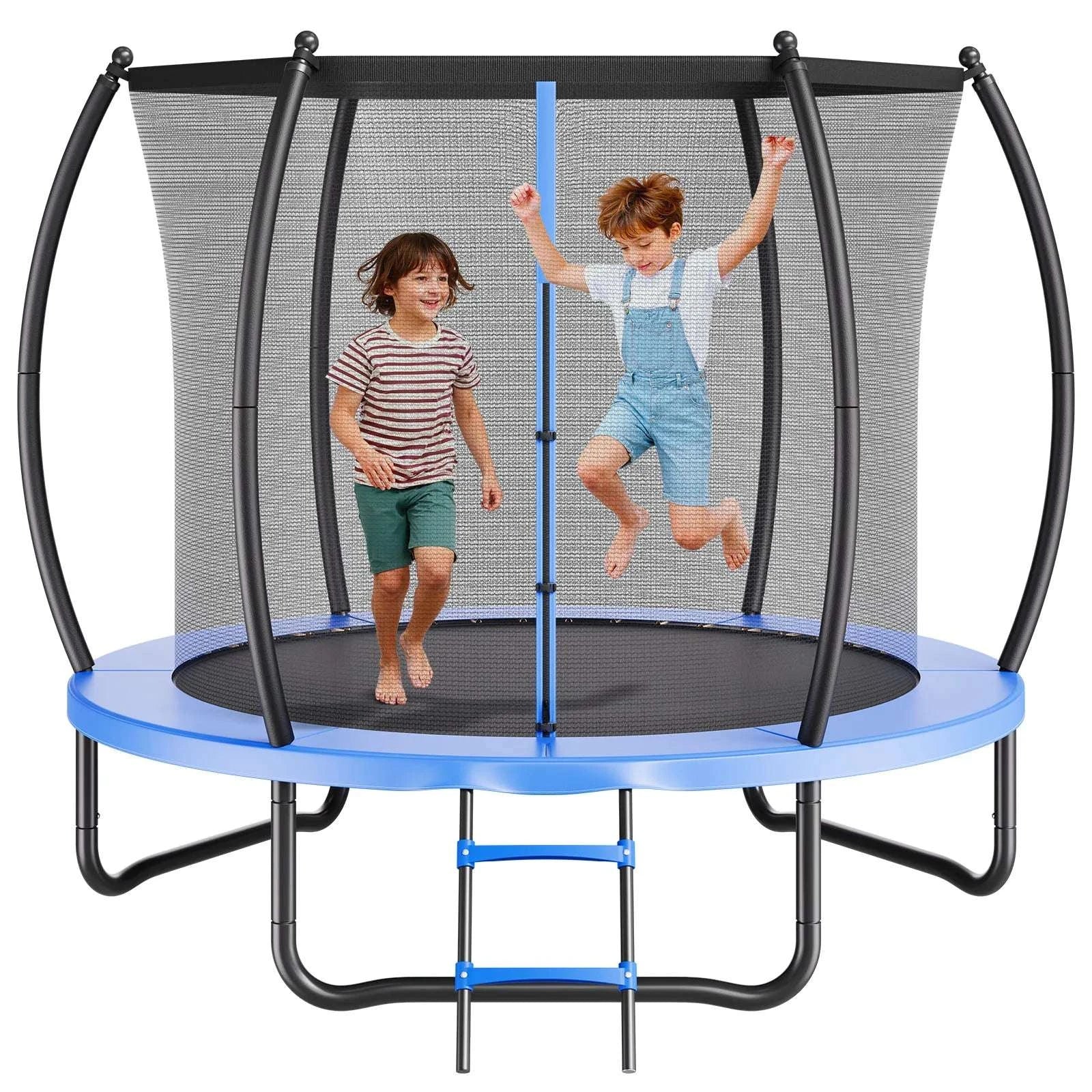 Outdoor Trampoline with Enclosure Net 8–14FT Heavy-Duty Kids Set-8FT / United States