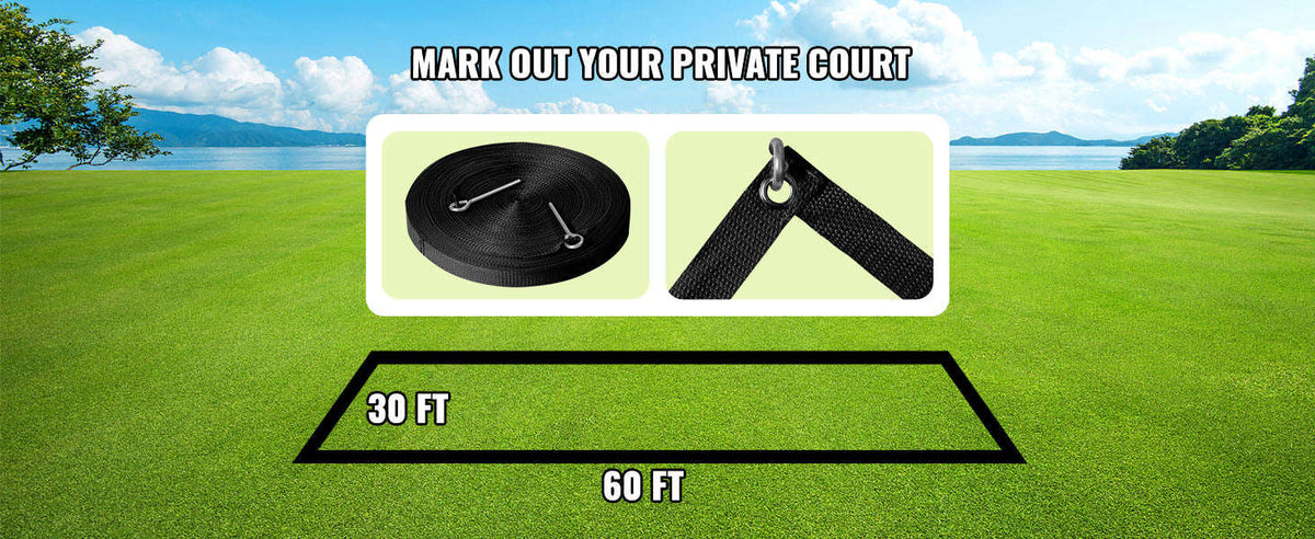 Outdoor Volleyball Net System with Adjustable Height, Steel Poles and Carrying Bag-1.5inch / Poland
