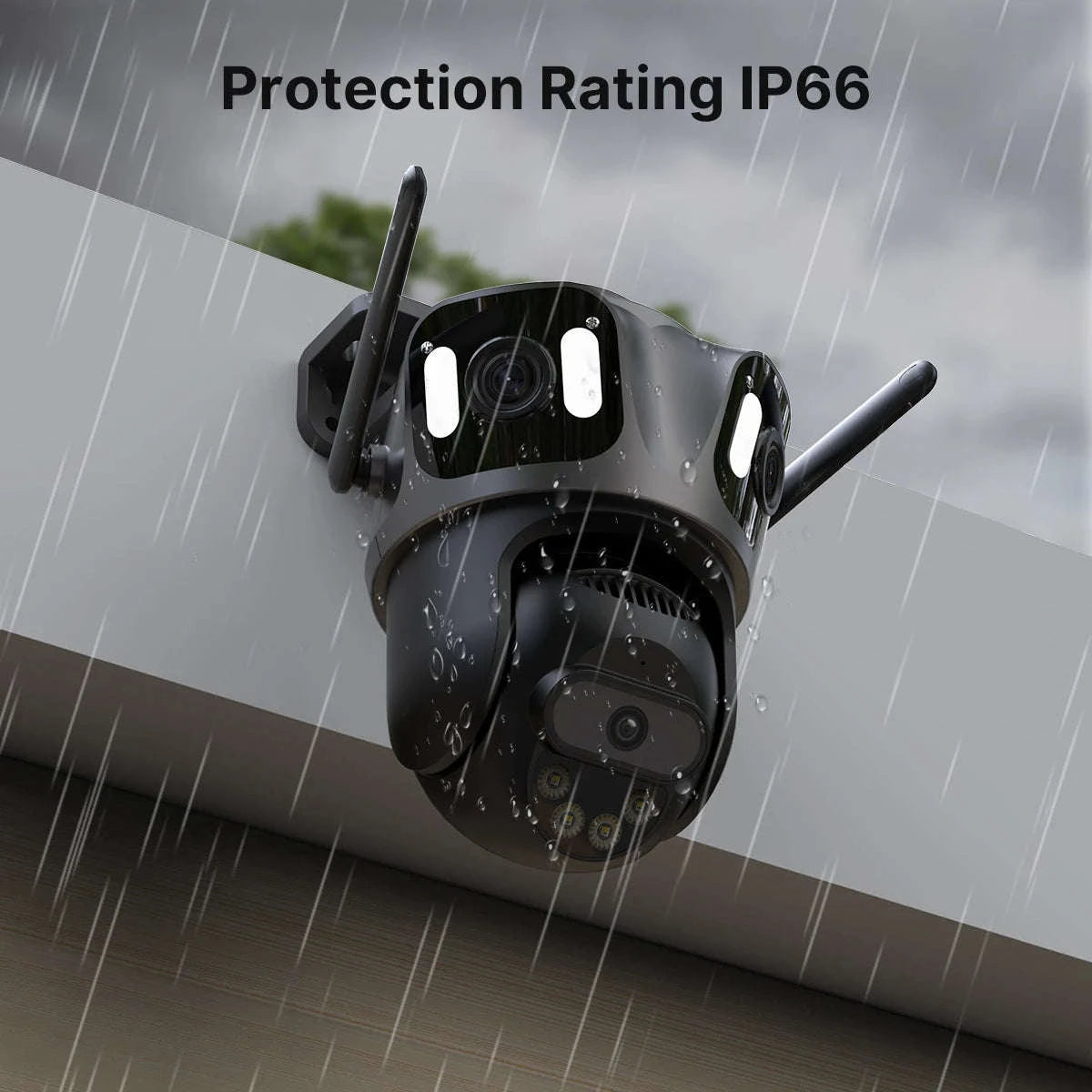 Outdoor WiFi PTZ Camera with Auto Tracking and Color Night Vision-6K With 128G Card / EU Plug / france