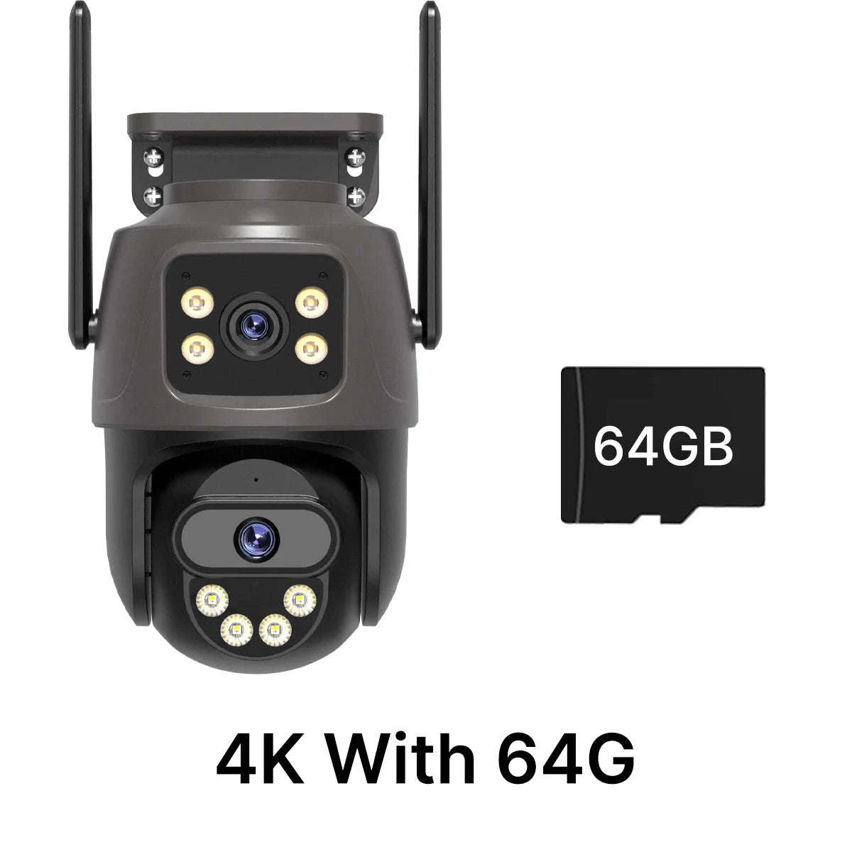 Outdoor WiFi PTZ Camera with Auto Tracking and Color Night Vision-6K With 128G Card / EU Plug / france
