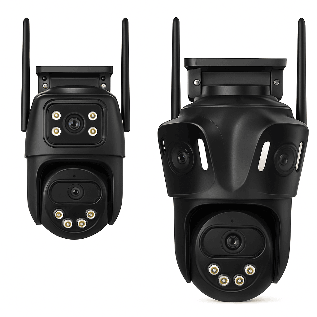 Outdoor WiFi PTZ Camera with Auto Tracking and Color Night Vision-6K With 128G Card / EU Plug / france