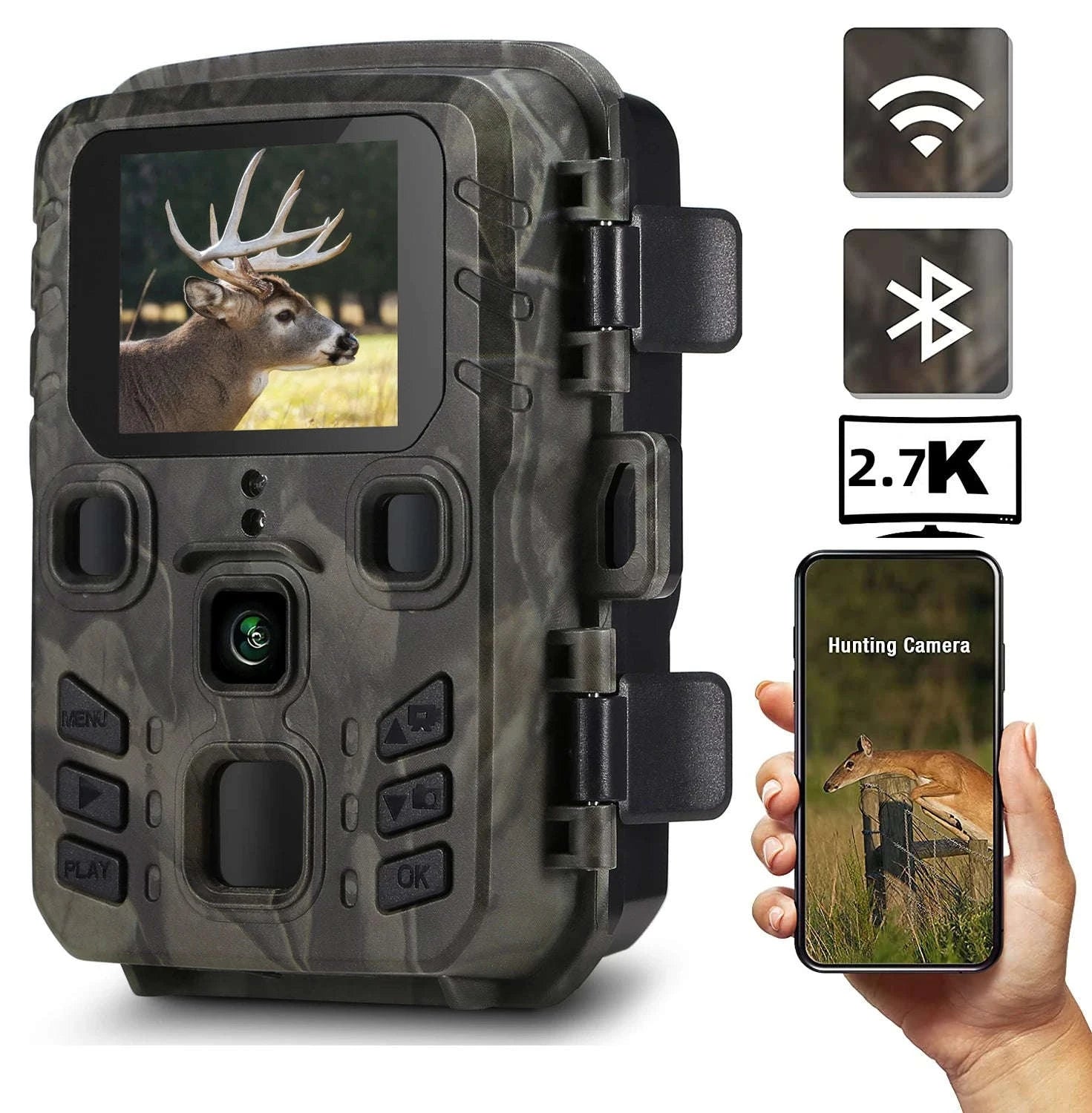 Outdoor WiFi Trail Camera 4K 36MP Night Vision-WIFI301-2.7K