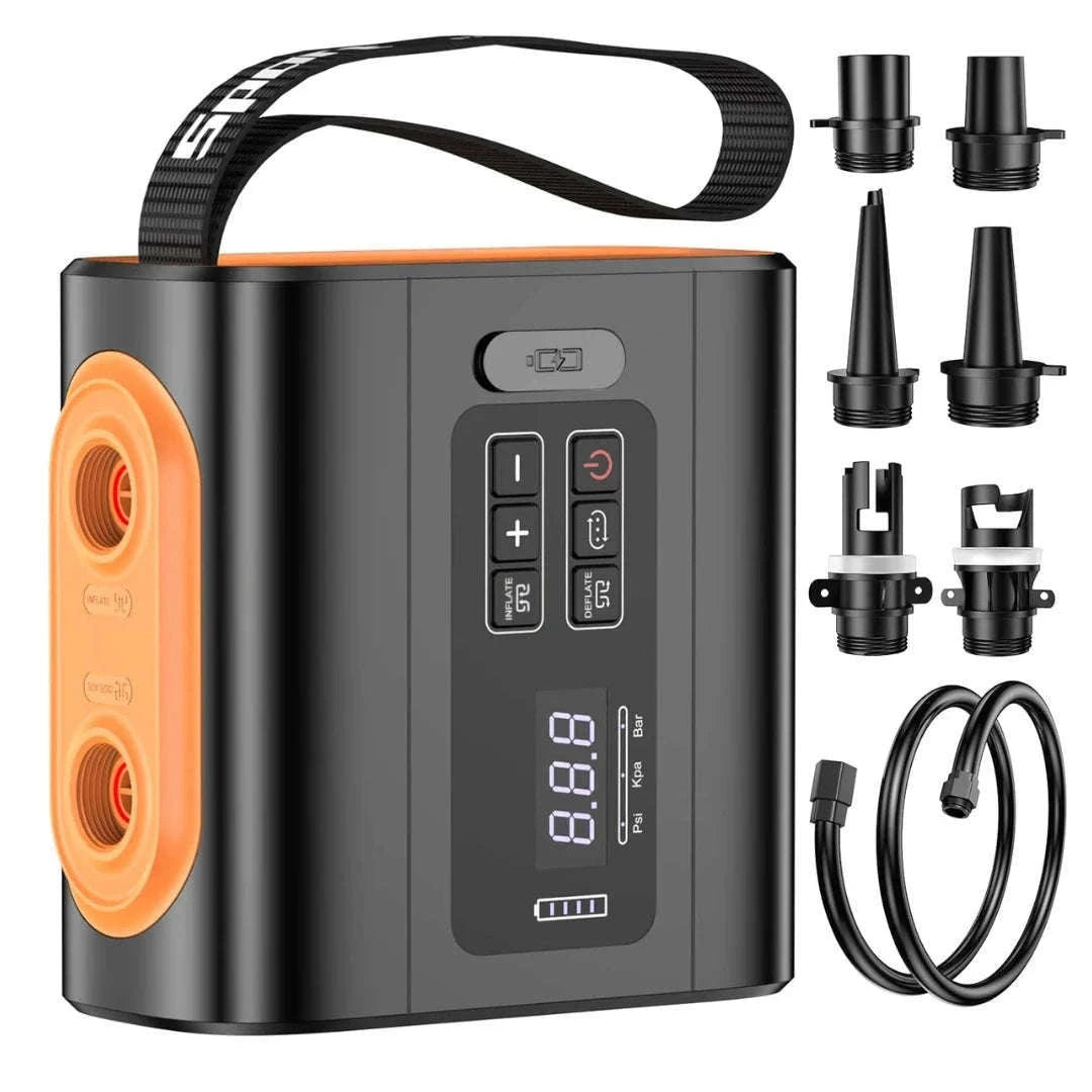 Outdoor Wireless Air Pump with Inflation and Deflation-Black