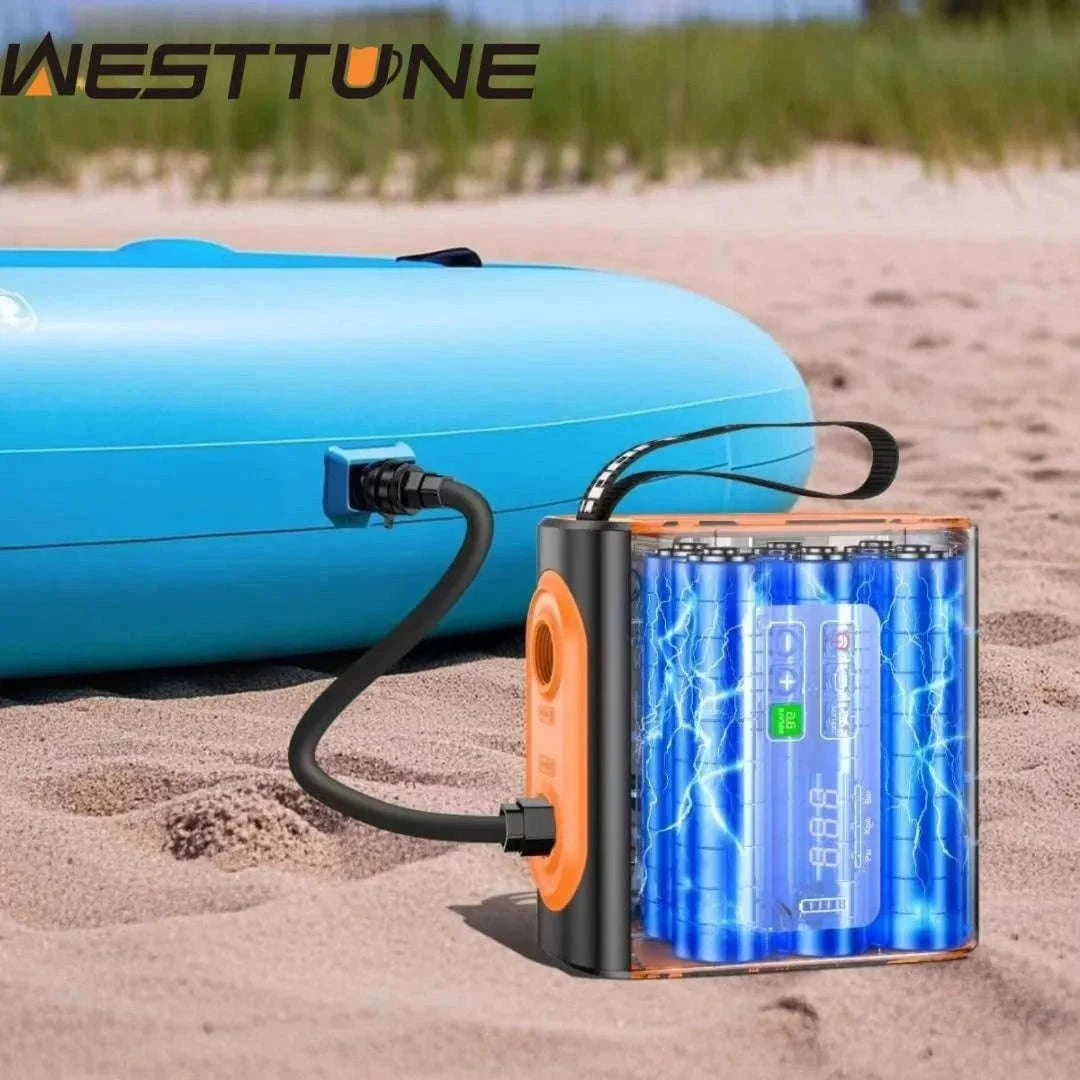 Outdoor Wireless Air Pump with Inflation and Deflation-Black