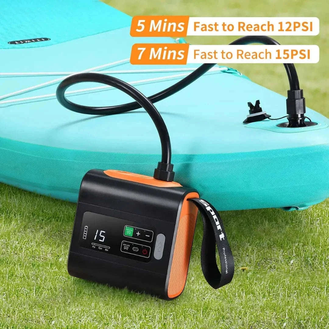 Outdoor Wireless Air Pump with Inflation and Deflation-Black
