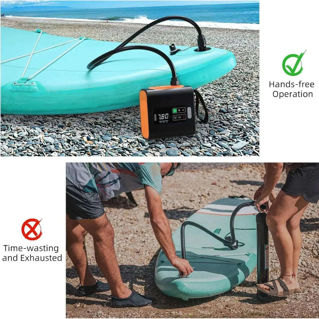 Outdoor Wireless Air Pump with Inflation and Deflation-Black