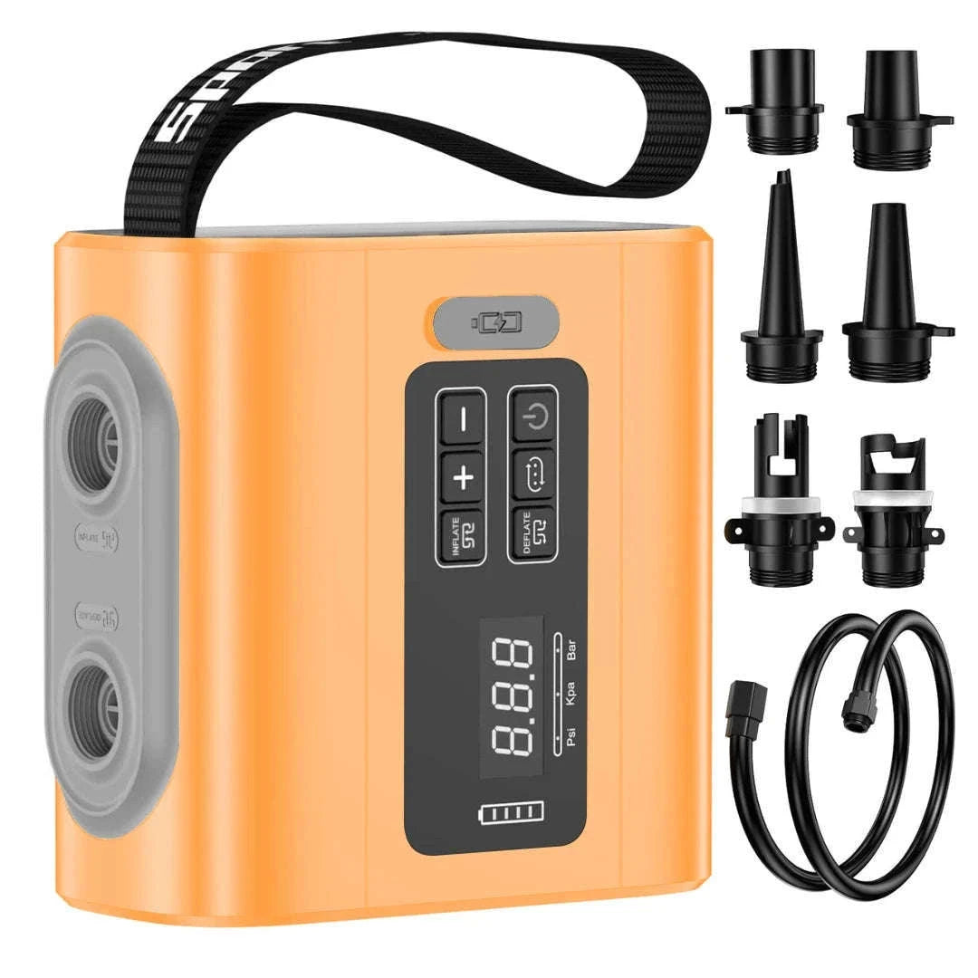 Outdoor Wireless Air Pump with Inflation and Deflation-Black