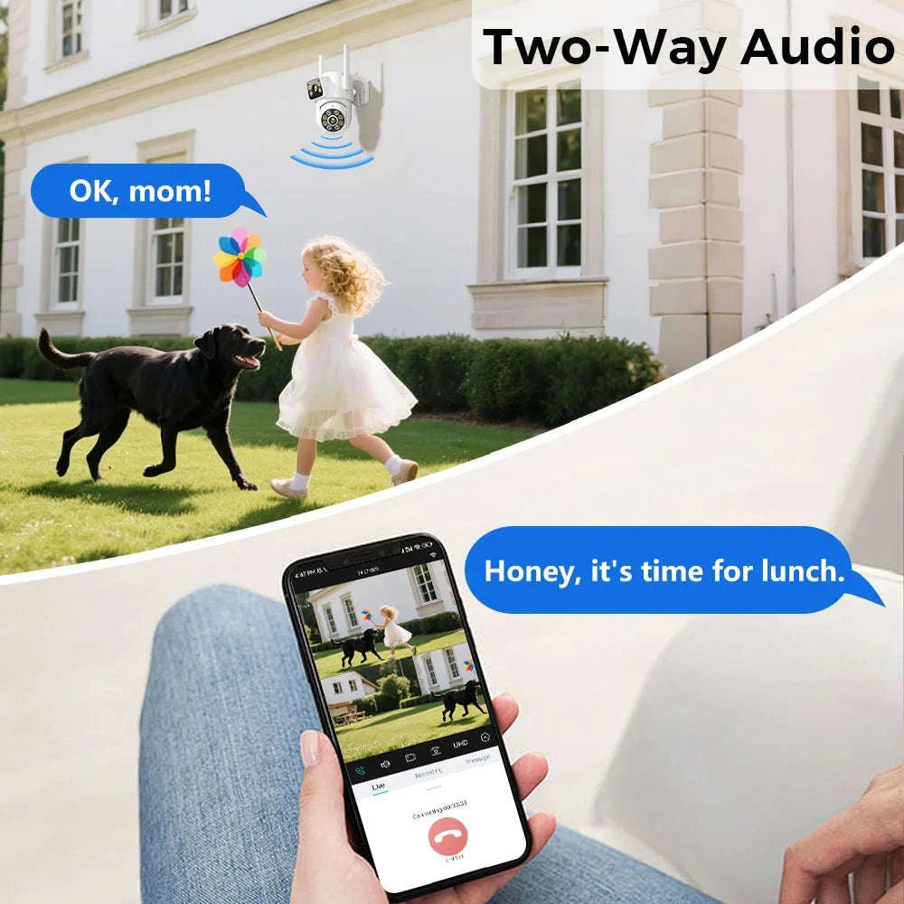 Outdoor Wireless Security Camera 12MP Dual Lens PTZ-6MP NO SD Card / EU Plug / China Mainland
