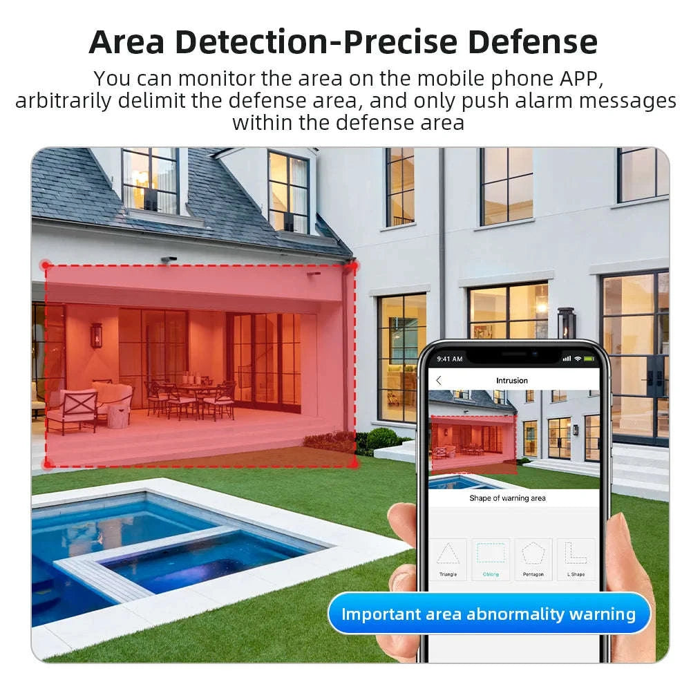 Outdoor Wireless Security Camera 12MP Dual Lens PTZ-6MP NO SD Card / EU Plug / China Mainland
